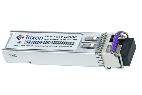 satın al TPB-TG10-23DCR 10G 10km TX1270nm,RX1310nm BIDI LC Bağlantısı SFP+ Alıcı Modülü MSA SFF-8472 Uyumlu çevrimiçi üretim